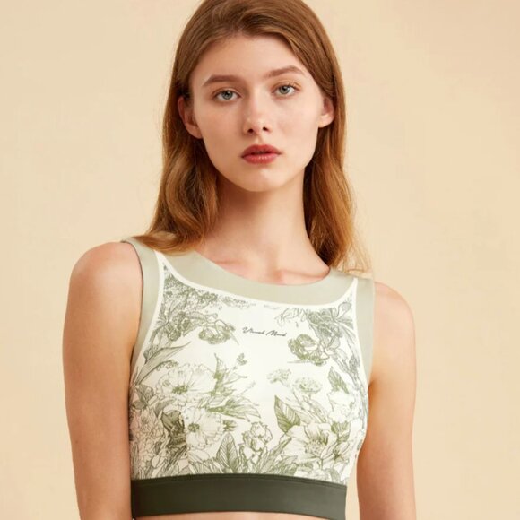 Visual Mood Green Pastel Sports Bra - Picture 1 of 8